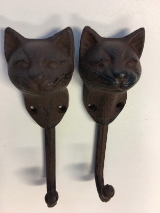 Coat rack - Cat, cast iron